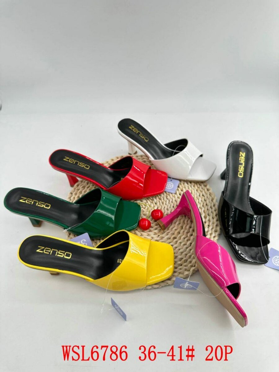 Mules colorées à talons Zenso