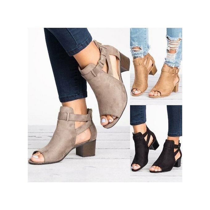 Fashion Ladies Platform High Thick Heel Big Size Sandals