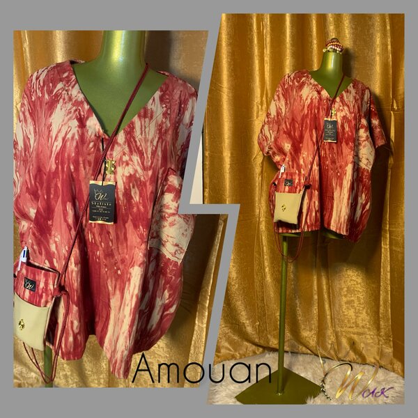 Tunique Boho Rouge Amouan