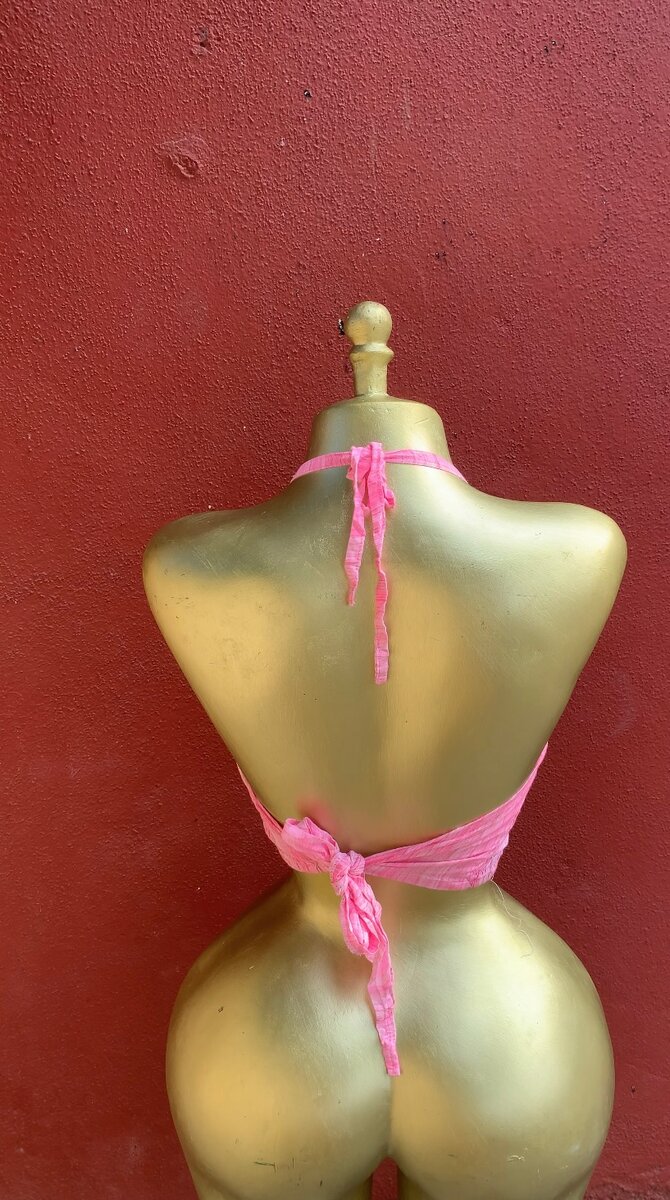 Haut de bikini rose pour femme