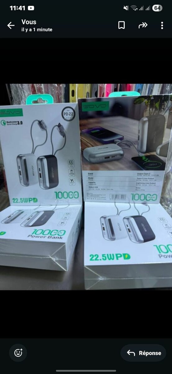 Batterie Externe 10000mAh 22.5W
