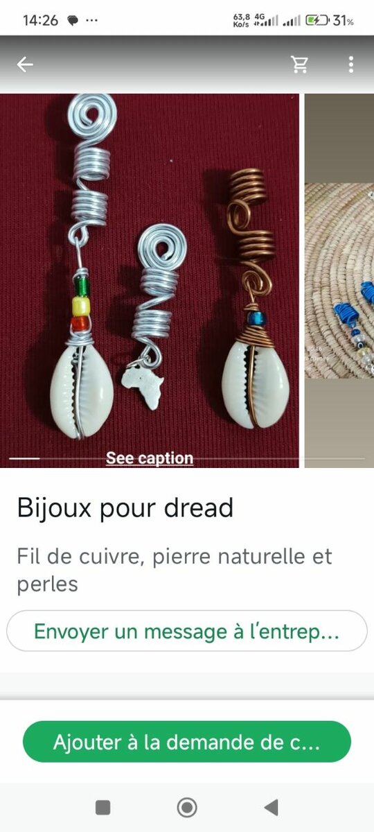 Bijoux pour dreadlocks