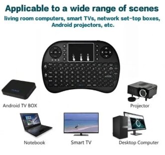 Mini Wireless keyboard Rechargeable withTouchpad Mouse, Compatible With Android Box, Smart TV, PC