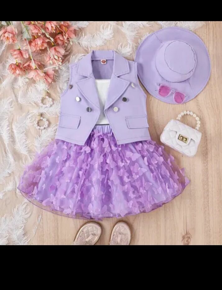 Ensemble fille chic en tweed