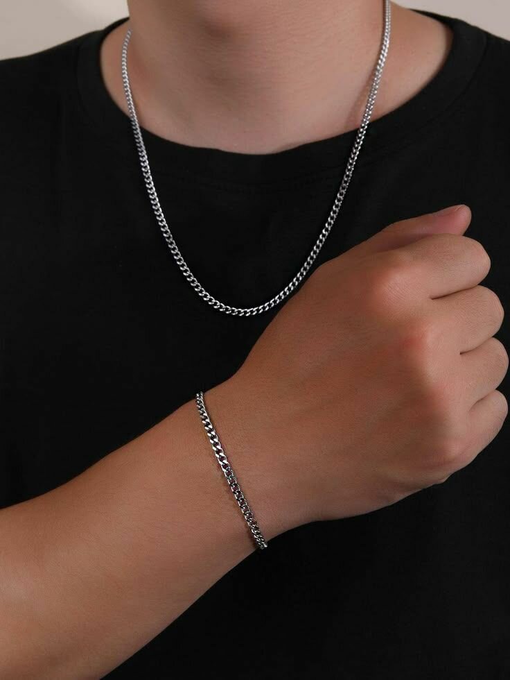 Chaîne en or et bracelet homme