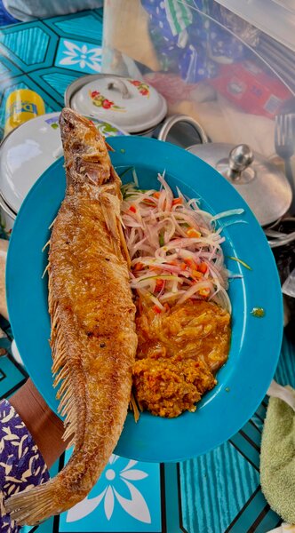 Poisson frit avec accompagnement