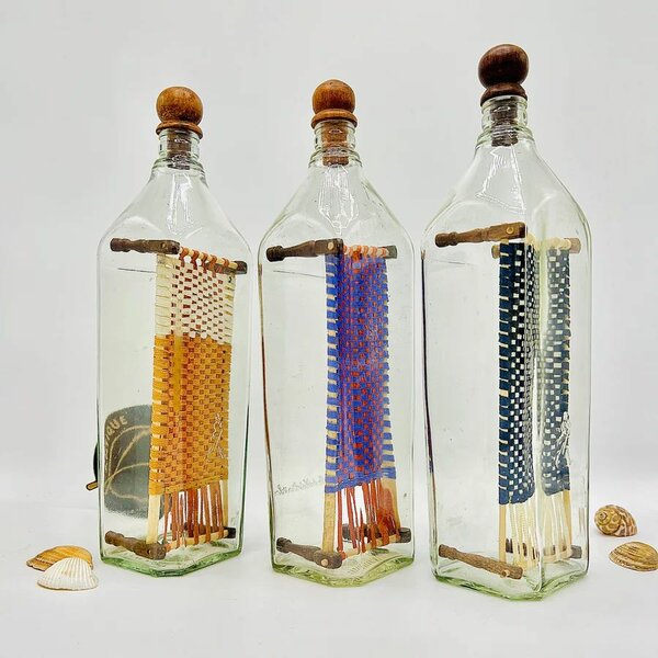 Charpai in Glass Bottle Decor.