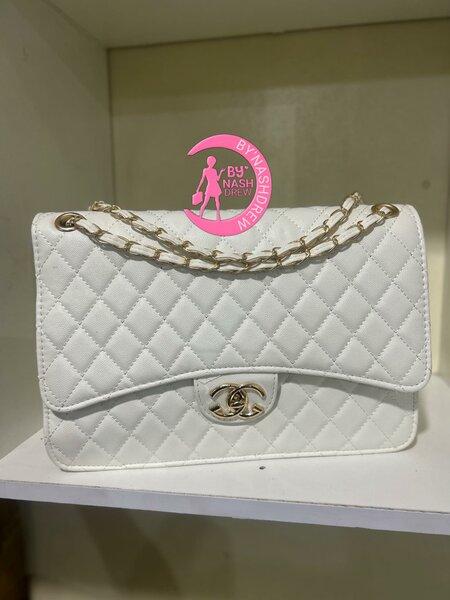 Women's handbag is white