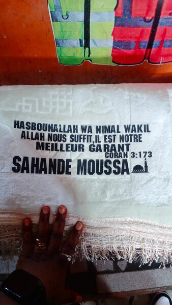 Tapis de prière personnalisé