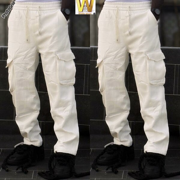 Pantalon cargo blanc stylé