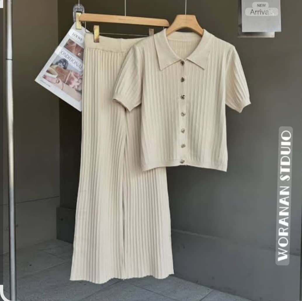 Ensemble côtelé chic pour femme