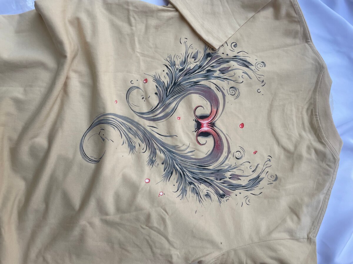 T-shirt beige camping homme