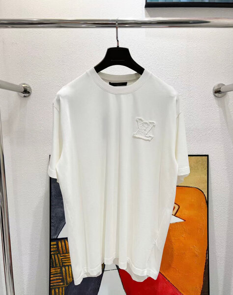 T-shirt blanc en coton