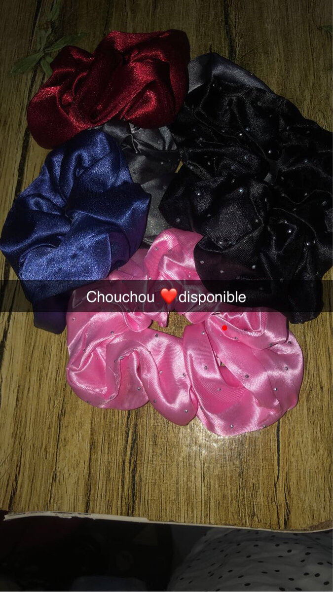 Chouchou en satin multicolore