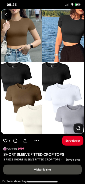 T-shirts courts ajustés