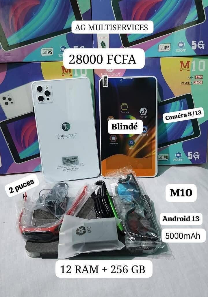 Tablette Android M10 12GB+256GB
