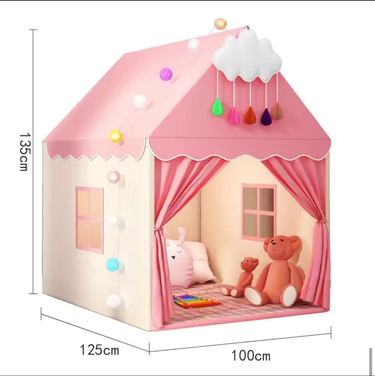 Girls play tent