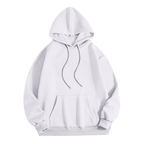Sweat à capuche blanc unisexe