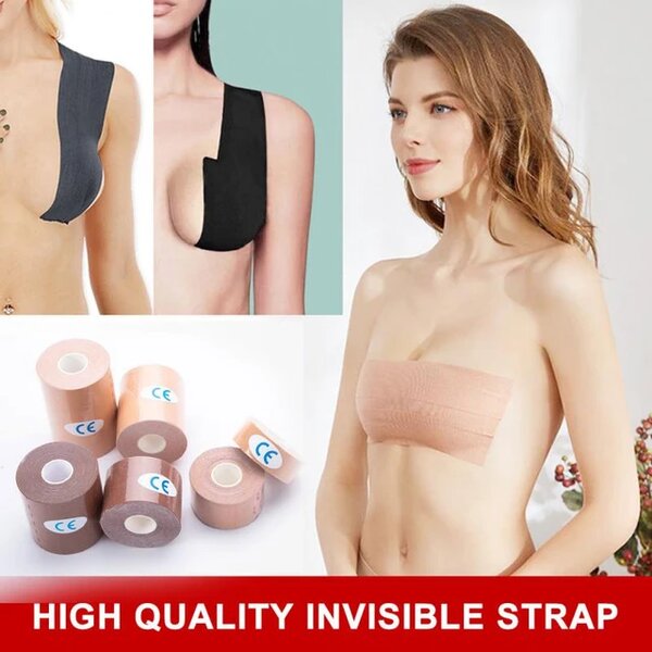 Soutien-Gorge à Bande de Seins Poitrine Invisible Auto-adhés