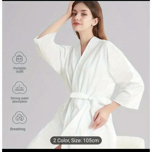 Peignoir de bain blanc unisexe