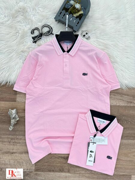 Polo rose classique homme