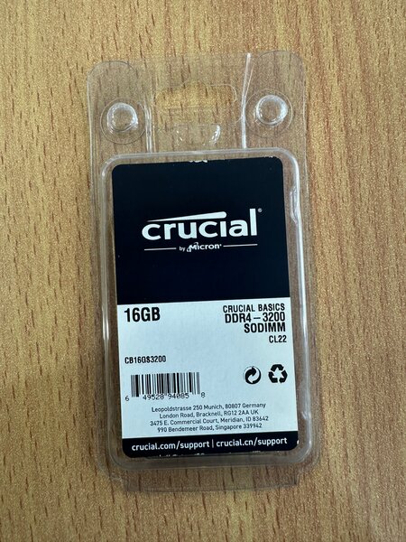 Crucial RAM 16GB DDR4 3200 Pc