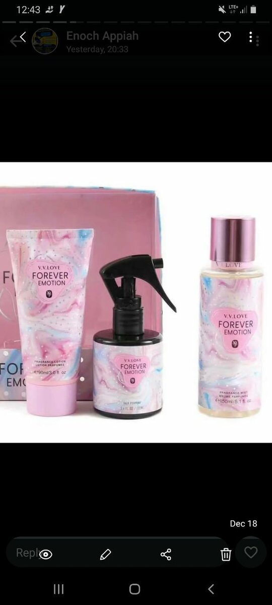 Forever Emotion Perfume and Lotion