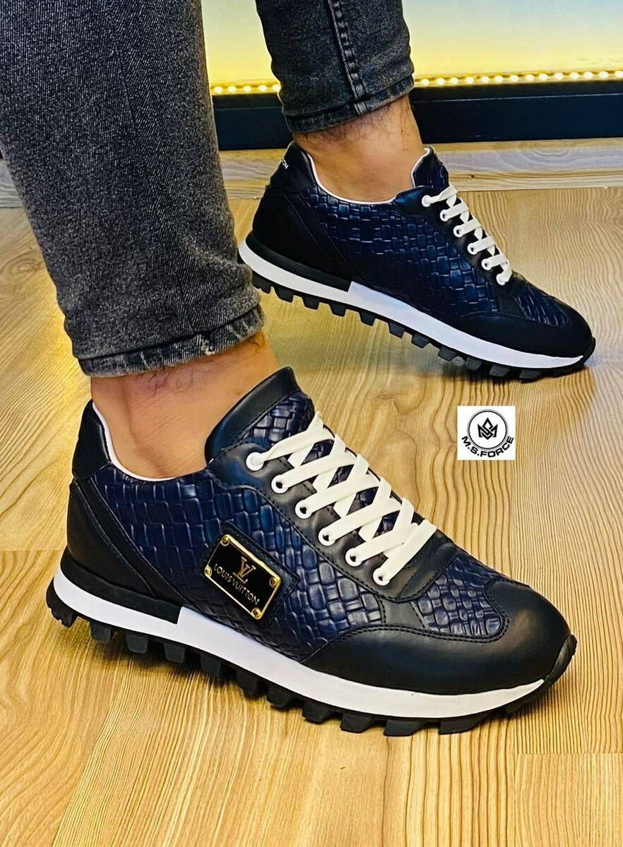 Baskets en cuir chic homme