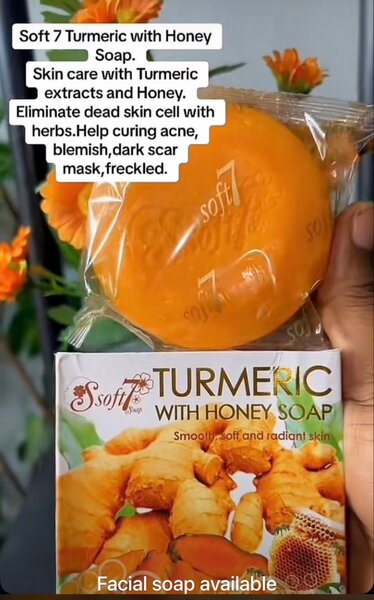 Turmeric and honey soap