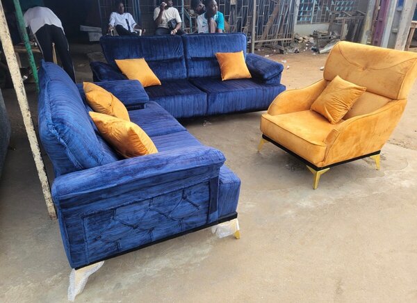 Ensemble canapé velours luxe