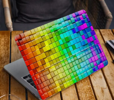 Colorful 3d Cubes Laptop Back Skin Vinyl Stickers Decal for 13 14 15 15.6 inches Laptop