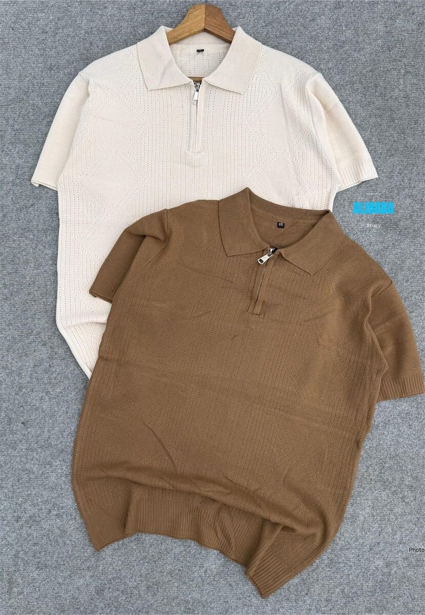 Polo en maille zippé élégant