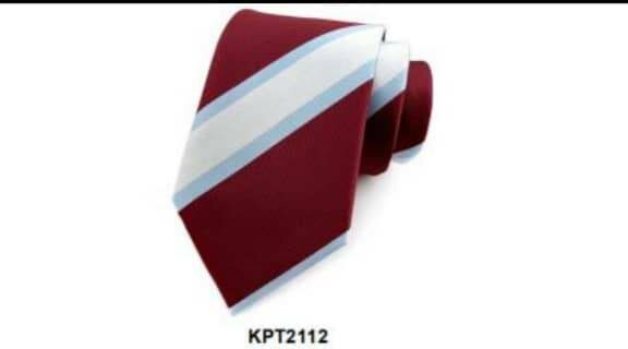 Cravate élégante bordeaux rayée