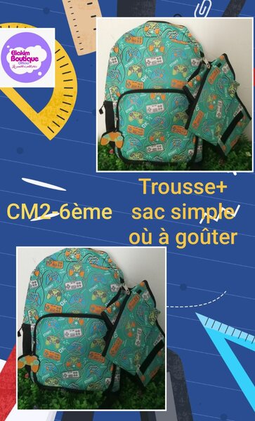 Sac à dos et trousse pour enfants