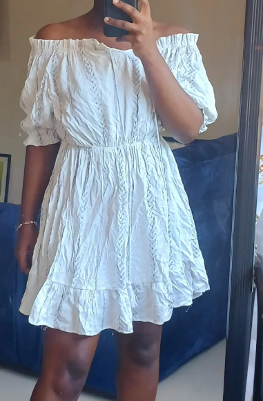 Off shoulder mini dress