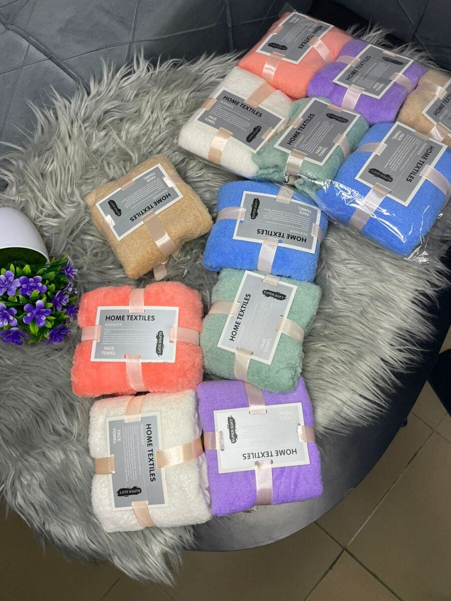 6 Serviettes visage douce