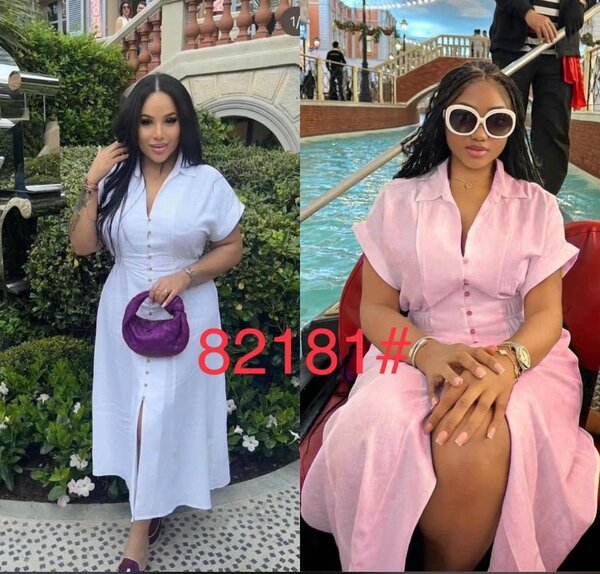 Robe chemise élégante femme