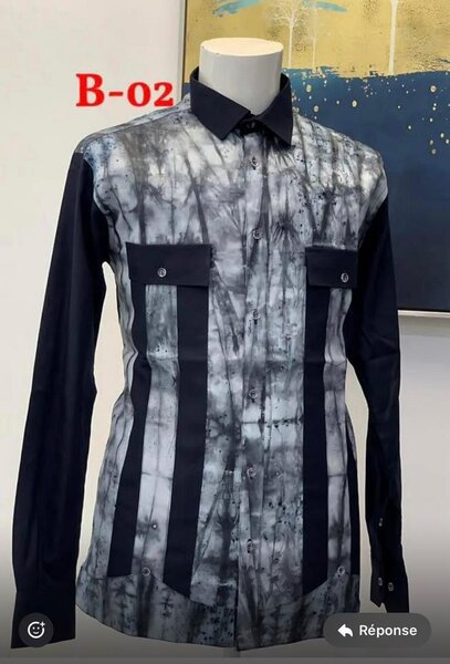 Chemise homme élégante noir