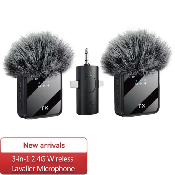 Micro sans fil 3-en-1 Lavalier
