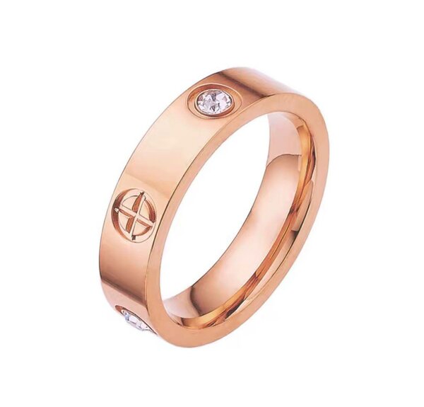 Bague en or rose élégante