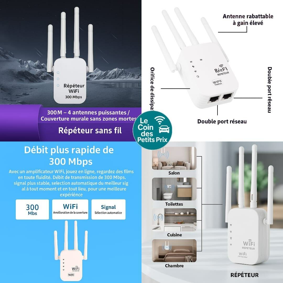 Répéteur WiFi 300 Mbps