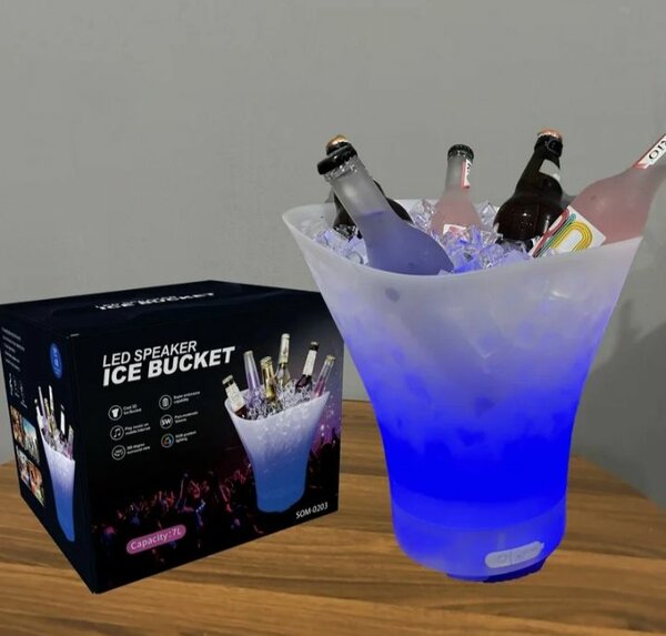 Seau à glace LED Bluetooth