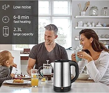 Electric Kettle, 2 L Stainless Steel Tea Kettle, Super Power