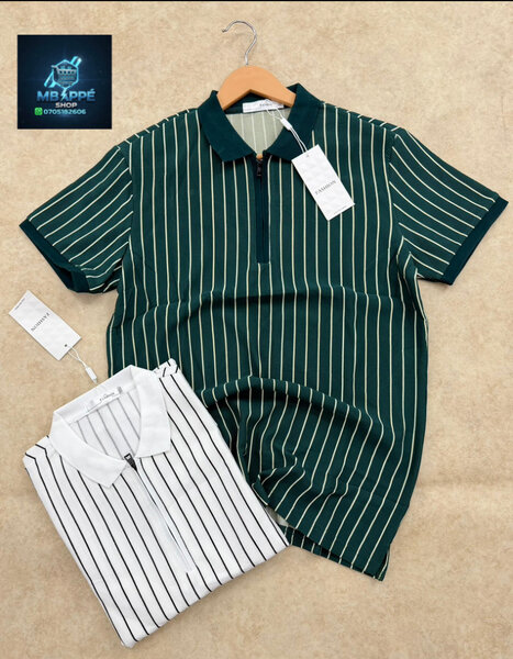 Polo homme élégant à rayures