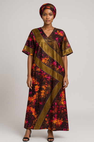 Robe longue colorée élégante