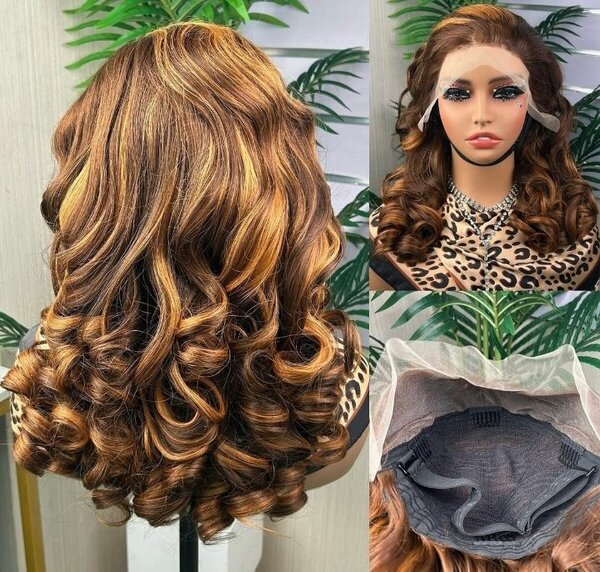 Perruque Lace Front ondulée