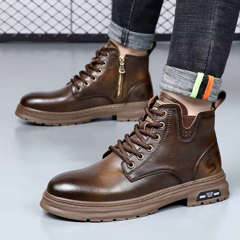 Bottes Homme en Cuir Résistantes