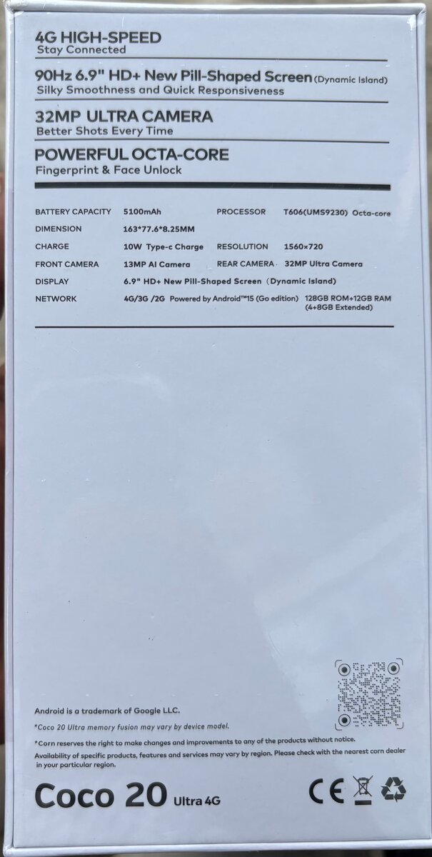 CORN Coco 20 Ultra 4G