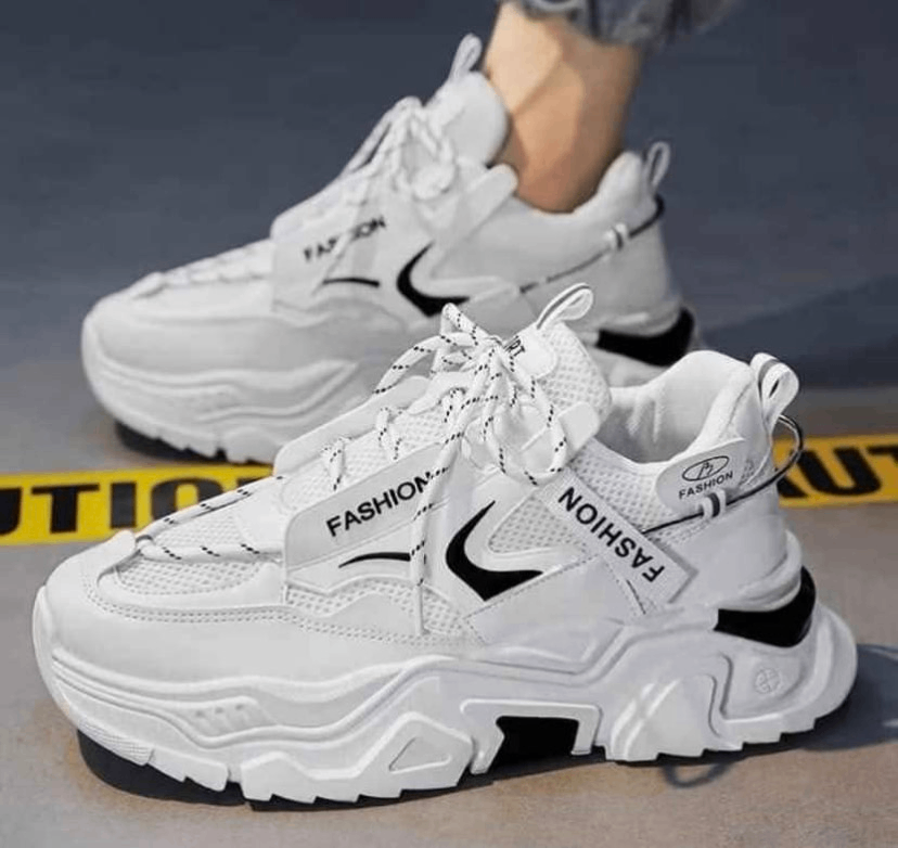 Baskets chunky mode blanches