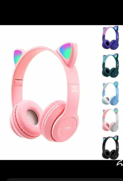 Casque Bluetooth Chat Fille Rose